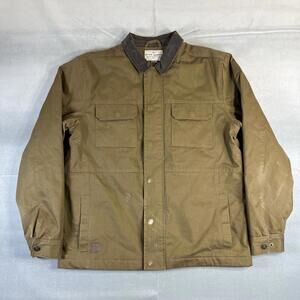 Cody James Saddler Ranch Slub Canvas Jacket Mens XL Green Sherpa Blanket Lined